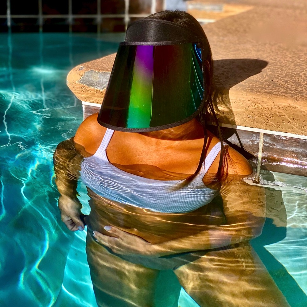 Summer Protective Face Shield Visor Rainbow Mirro… - image 2